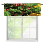 Xmas Tree Print Window Valance