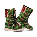 Xmas Tree Print Winter Boots