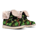 Xmas Tree Print Winter Boots