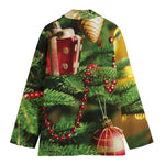 Xmas Tree Print Women's Blazer