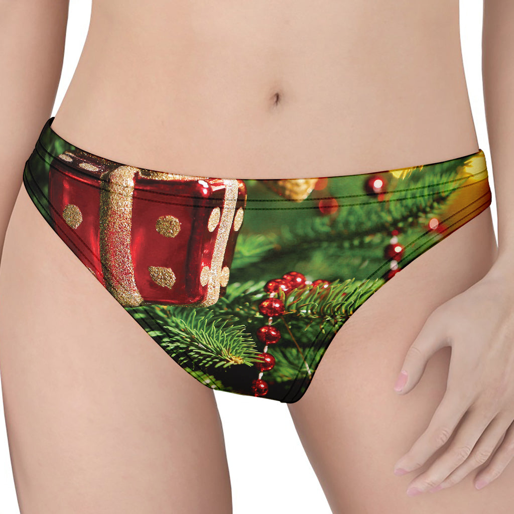 Xmas Tree Print Women's Thong