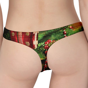 Xmas Tree Print Women's Thong