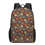 Yarn And Needle Pattern Print 17 Inch Backpack