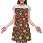 Yarn And Needle Pattern Print Adjustable Apron