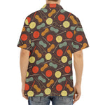 Yarn And Needle Pattern Print Aloha Shirt