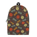 Yarn And Needle Pattern Print School Backpack