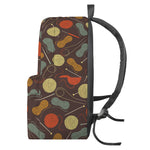 Yarn And Needle Pattern Print Backpack