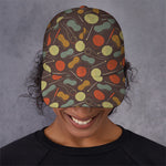 Yarn And Needle Pattern Print Baseball Cap