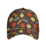 Yarn And Needle Pattern Print Baseball Cap