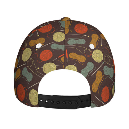 Yarn And Needle Pattern Print Baseball Cap