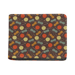Yarn And Needle Pattern Print Bifold Wallet