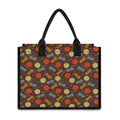 Yarn And Needle Pattern Print Canvas Tote Bag