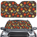 Yarn And Needle Pattern Print Car Windshield Sun Shade