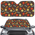 Yarn And Needle Pattern Print Car Windshield Sun Shade