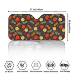 Yarn And Needle Pattern Print Car Windshield Sun Shade