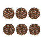 Yarn And Needle Pattern Print Coaster Set