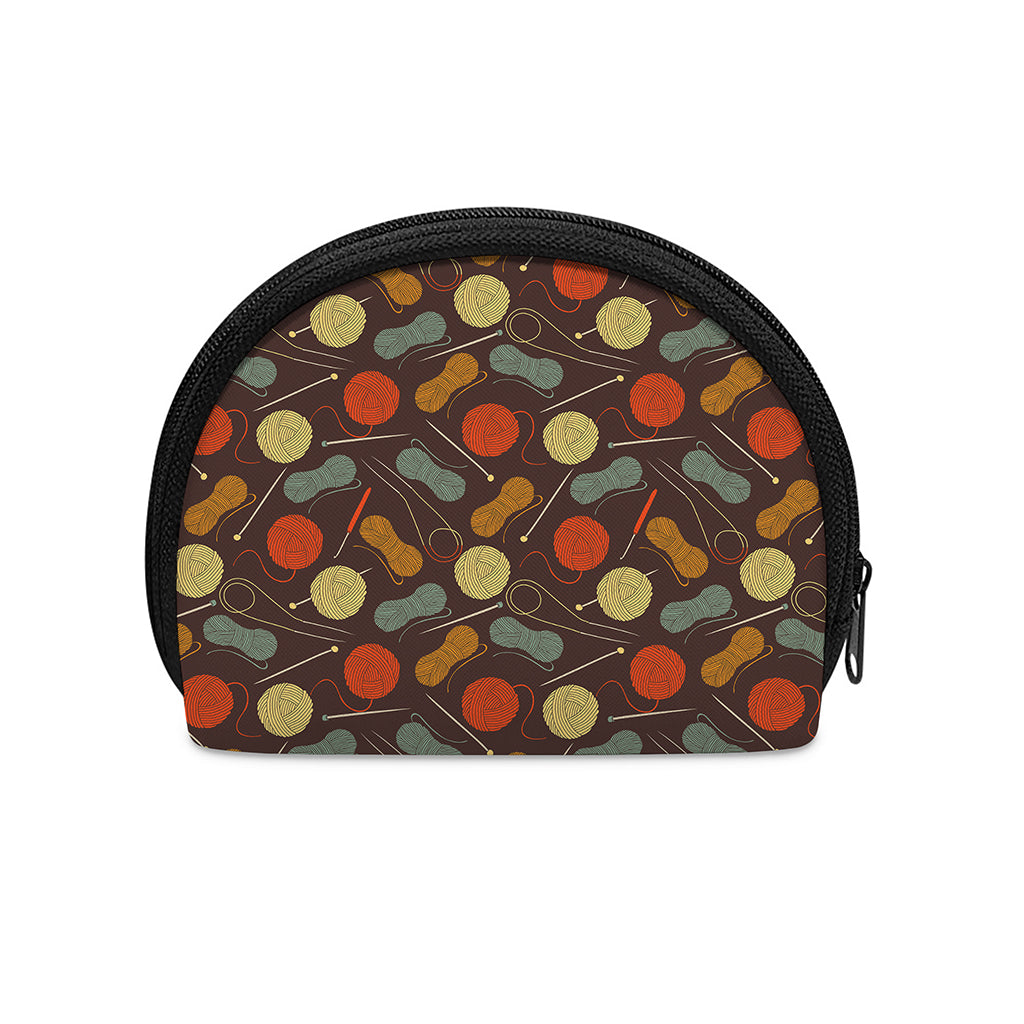 Yarn And Needle Pattern Print Coin Purse