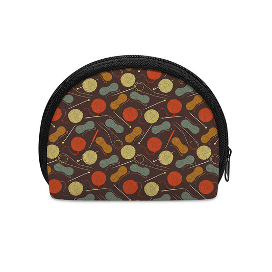 Yarn And Needle Pattern Print Coin Purse