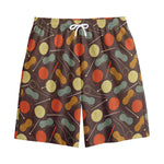 Yarn And Needle Pattern Print Cotton Shorts