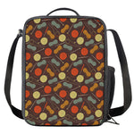 Yarn And Needle Pattern Print Crossbody Lunch Bag