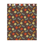 Yarn And Needle Pattern Print Curtain