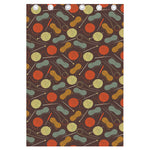 Yarn And Needle Pattern Print Curtain