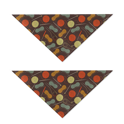 Yarn And Needle Pattern Print Dog Bandana