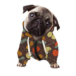 Yarn And Needle Pattern Print Dog Zip Up Hoodie