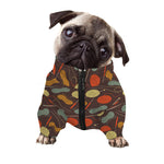 Yarn And Needle Pattern Print Dog Zip Up Jacket