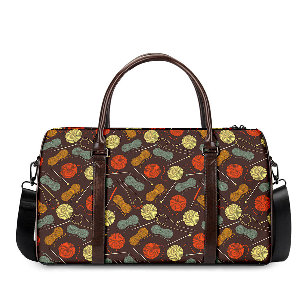 Yarn And Needle Pattern Print Duffle Bag