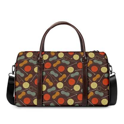 Yarn And Needle Pattern Print Duffle Bag