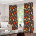 Yarn And Needle Pattern Print Extra Wide Grommet Curtains