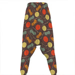 Yarn And Needle Pattern Print Hammer Pants