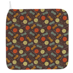 Yarn And Needle Pattern Print Hand Towel