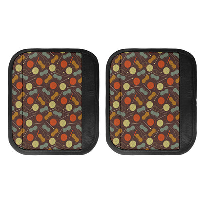 Yarn And Needle Pattern Print Handle Covers