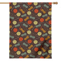 Yarn And Needle Pattern Print House Flag
