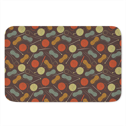 Yarn And Needle Pattern Print Indoor Door Mat