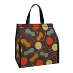 Yarn And Needle Pattern Print Insulated Lunch Tote