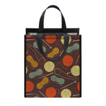 Yarn And Needle Pattern Print Insulated Lunch Tote
