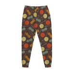 Yarn And Needle Pattern Print Jogger Pants