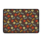 Yarn And Needle Pattern Print Kitchen Mat