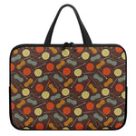 Yarn And Needle Pattern Print Laptop Sleeve With Handle
