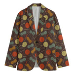 Yarn And Needle Pattern Print Men's Blazer