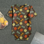 Yarn And Needle Pattern Print Men's Bodysuit