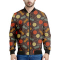 Yarn And Needle Pattern Print Men's Bomber Jacket