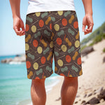 Yarn And Needle Pattern Print Men's Cargo Shorts