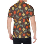 Yarn And Needle Pattern Print Men's Shirt