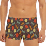 Yarn And Needle Pattern Print Men's Short Boxer Briefs