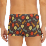 Yarn And Needle Pattern Print Men's Short Boxer Briefs
