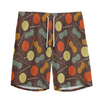 Yarn And Needle Pattern Print Men's Sports Shorts